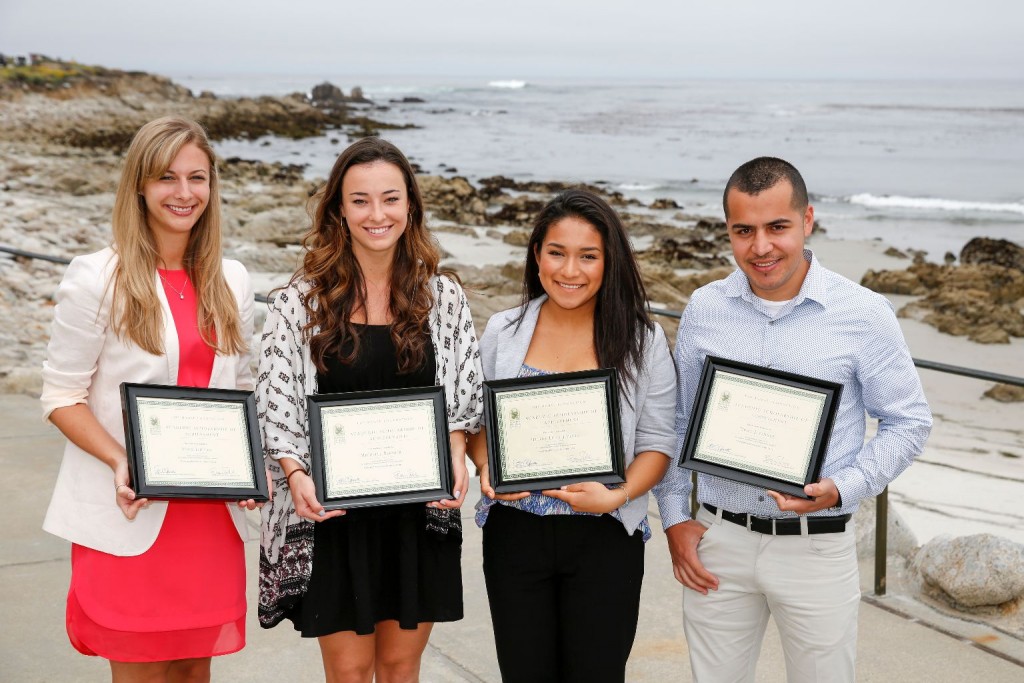 Morse Scholarship Winners (Lucido, Bernier, Jimenez, Jacuinde)