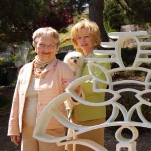 Lenore and Dale Meyer with Sculpture