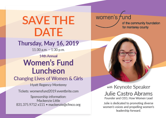 2019 Women's Fund Save the Date May 16