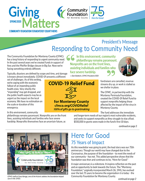 CFMC Spring 2020 Newsletter