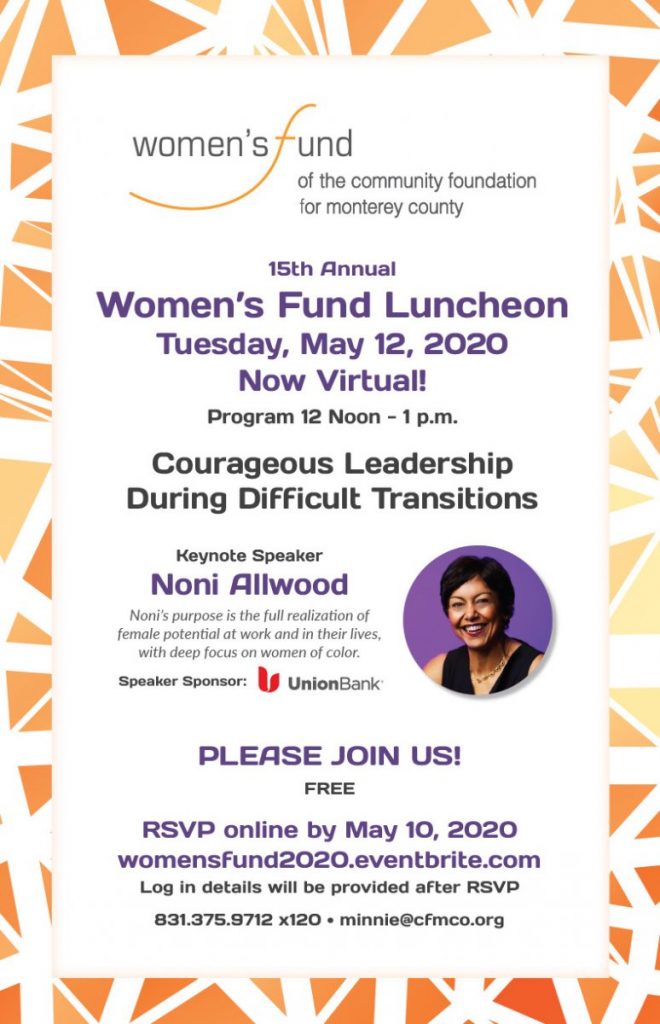 Women's Fund Lunch May 12, online