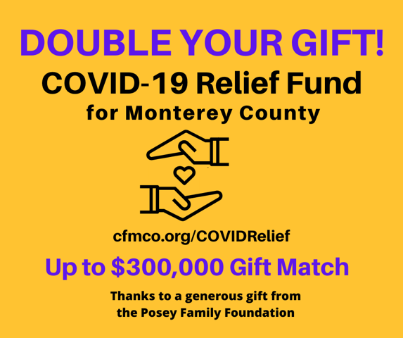 $300,000 COVID-19 Relief Fund Matching Gift from Posey Family Foundation