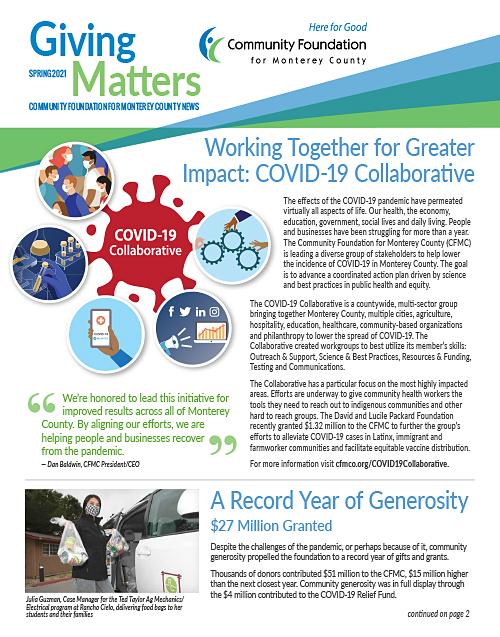 CFMC Spring 2021 Giving Matters News