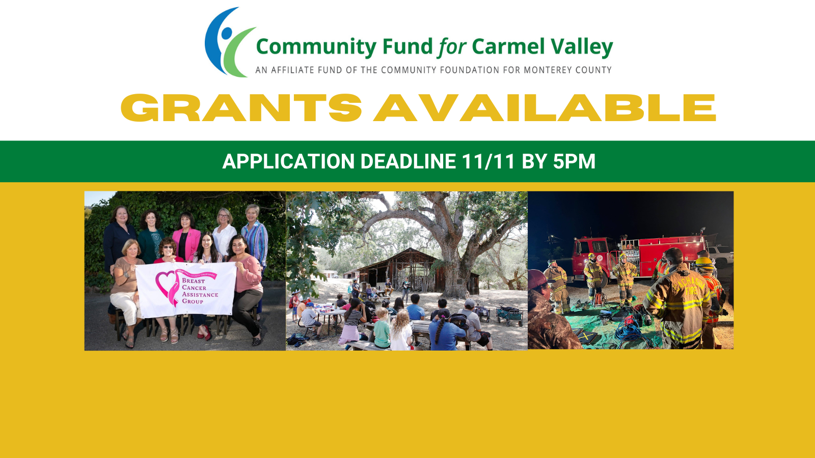 Grants Available from the Community Fund for Carmel Valley